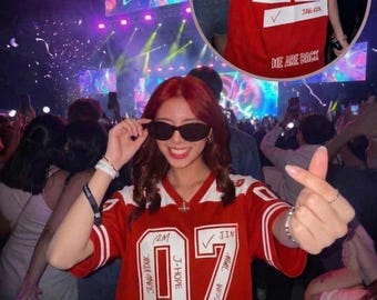 Custom Kpop tour Football Jersey Shirt, Custom Merch Jersey Shirts, Jerseys For Teen Girl Football Kpop Fan, World Tour 2026