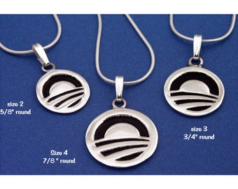 Obama Logo Sterlng Silver Pendant