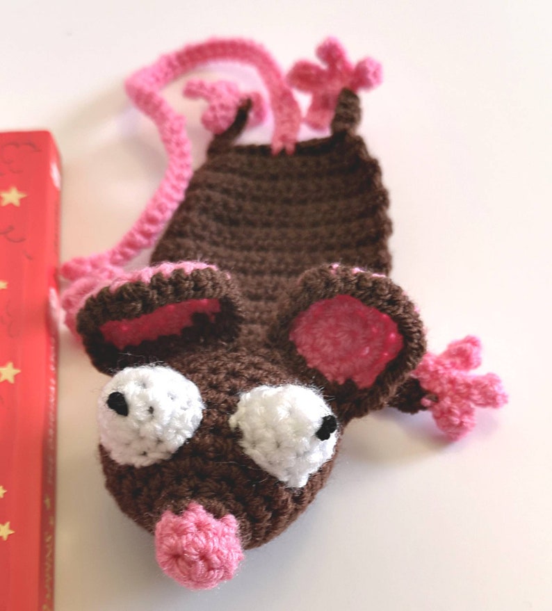 Mouse squished bookmark mouse bookmark crochet bookmark Etsy