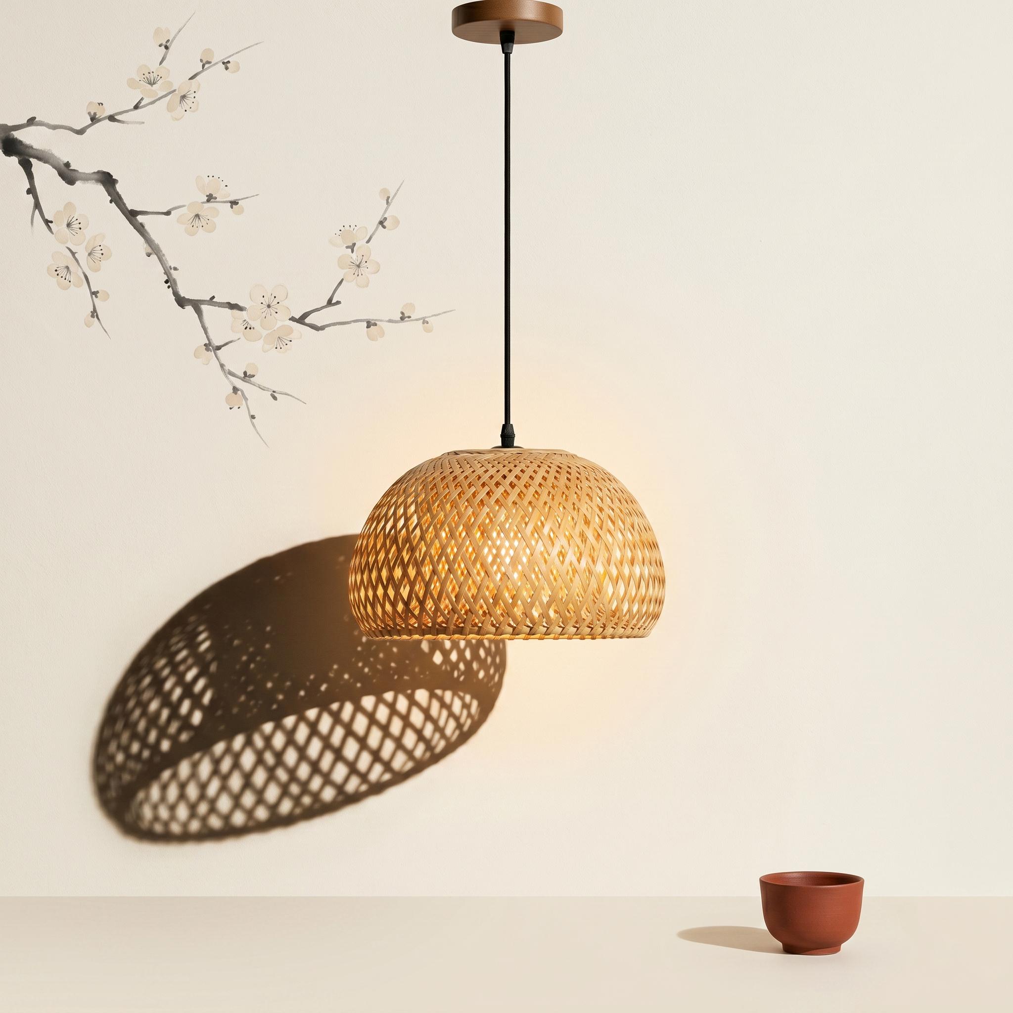 Geflochtenem bambus lampe - Etsy.de
