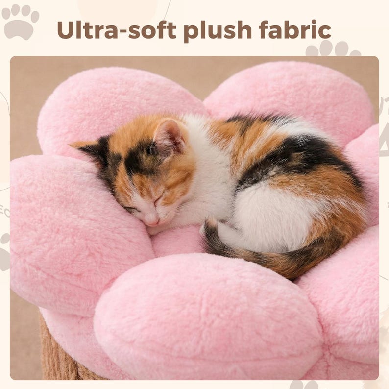 Forest Cat Tree Tower – Multi-Level Condo with Flower Bed image 4