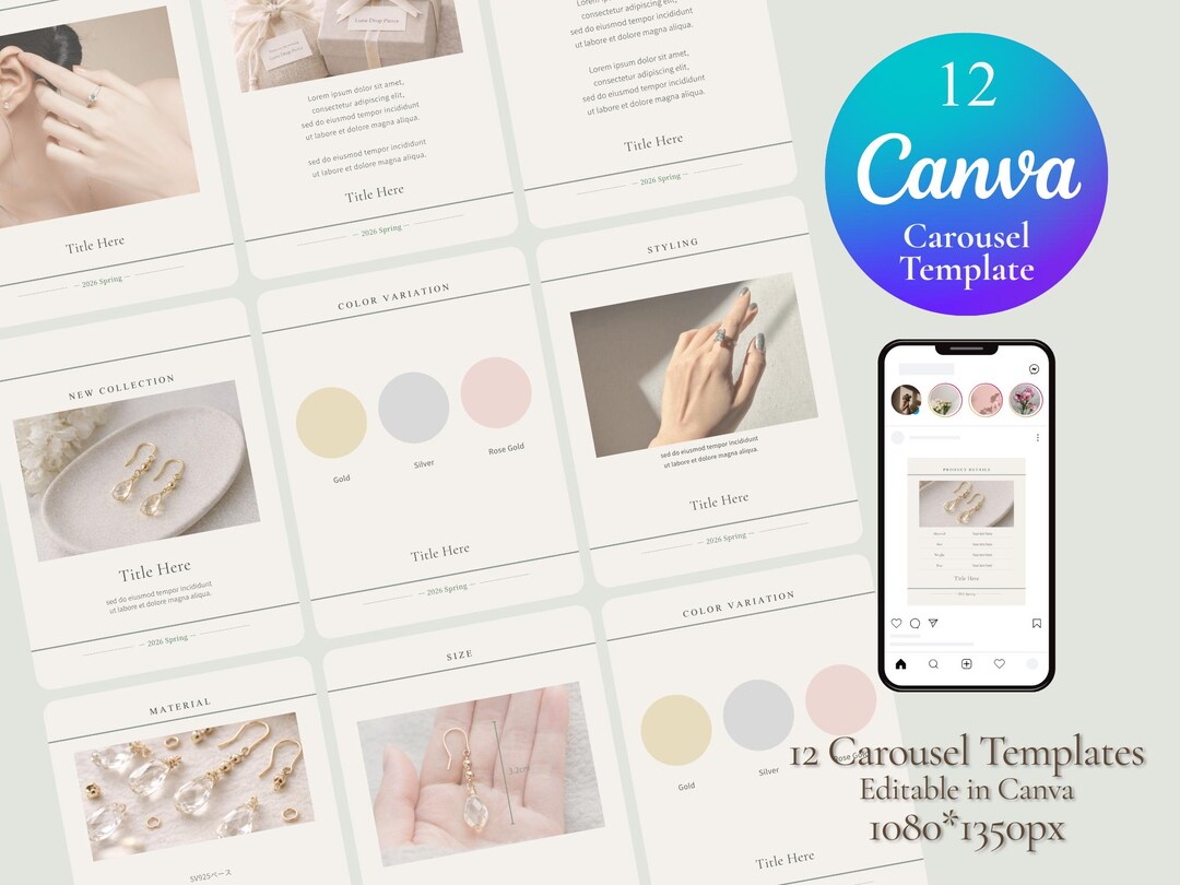 Minimal Instagram Carousel Templates | 12 Editable Canva Designs ...