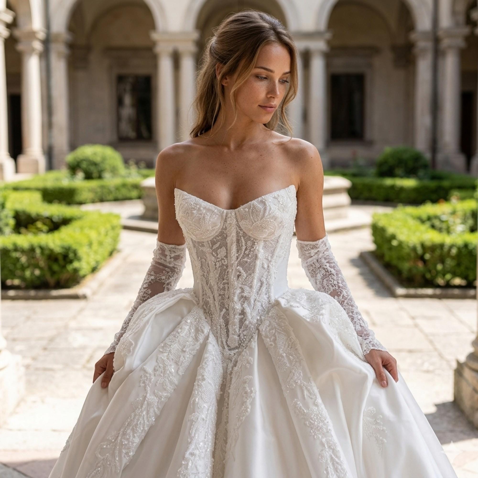 White Princess Wedding Gown - Etsy