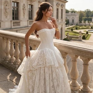 dropped waist wedding dress with ruffles Favorite Drop Waist Wedding Dress Options