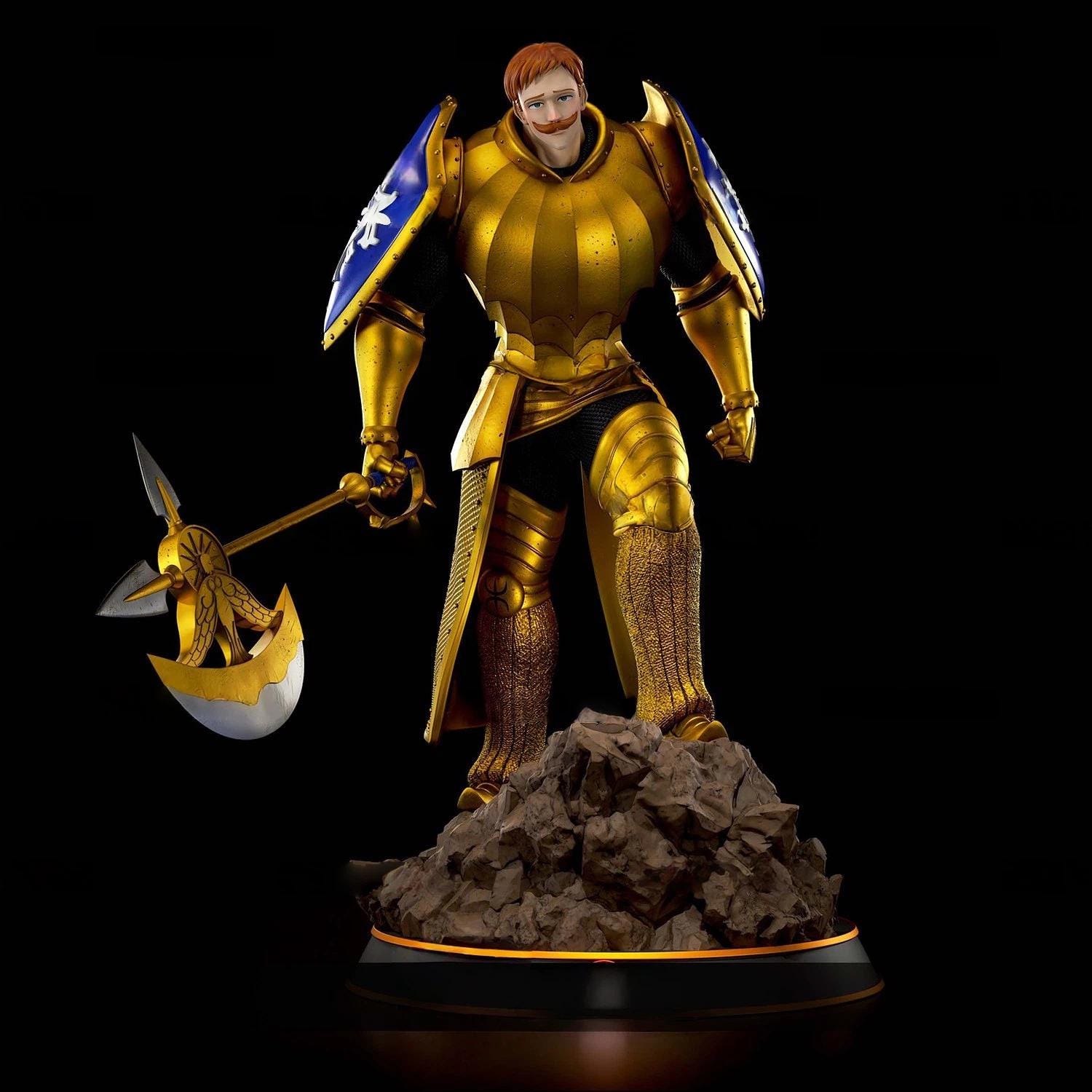 Escanor Sun Sovereign STL Statue Seven Deadly Sins 3D Print Model Escanor Sun Sovereign STL Statue Seven Deadly Sins 3D Print Model
