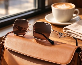 PRADA 'silver Star' Y2K Black + Silver Shield Sunglasses With Logo