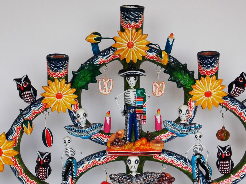 SALE Day of the Dead SALE Dia de Los Muertos Candelabra Etsy