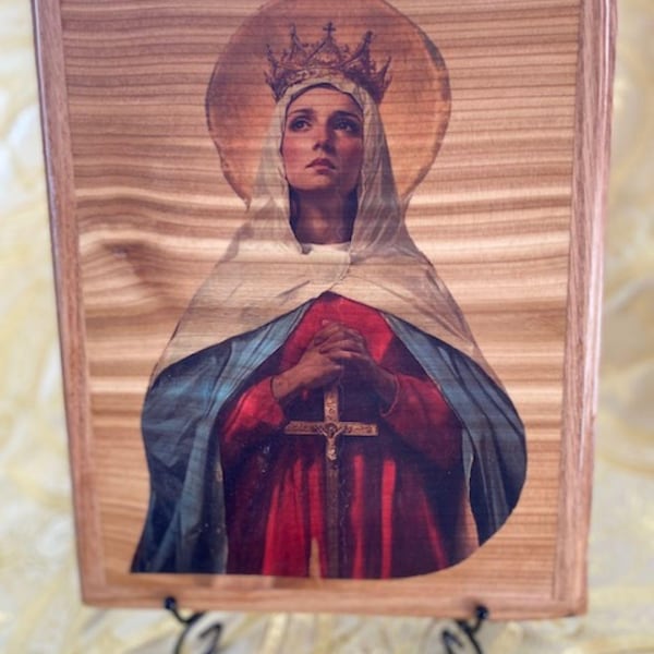 St. Adelaide of Burgundy Wooden Wall Art - Catholic Patron Saint Gift