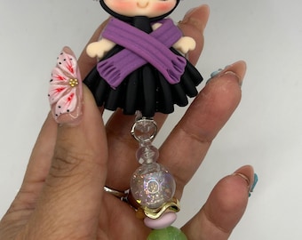 Porta credenciales Frida Grande Clay