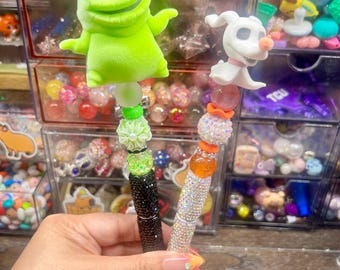 Zero y Oogie de gran tamaño flocados