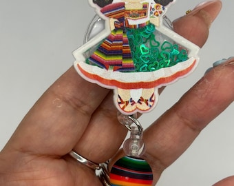 Porta credenciales Mexi Girl Shaker