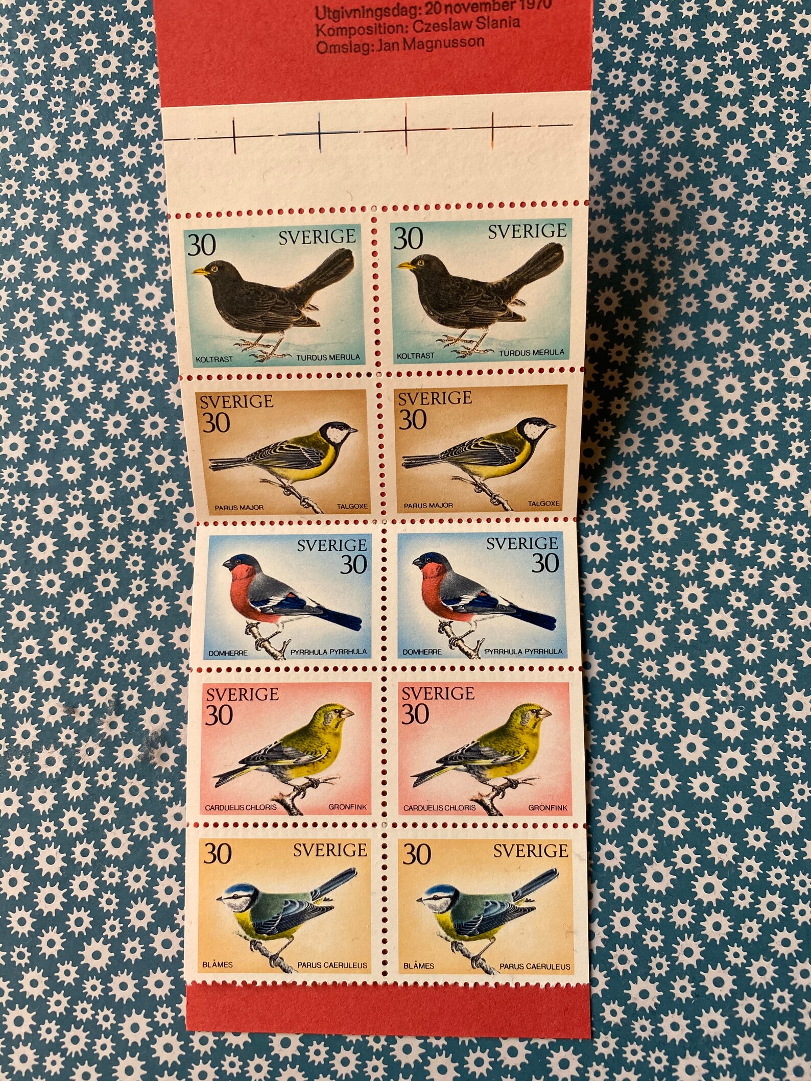 Bird Swedish Vintage Postal Stamps Etsy
