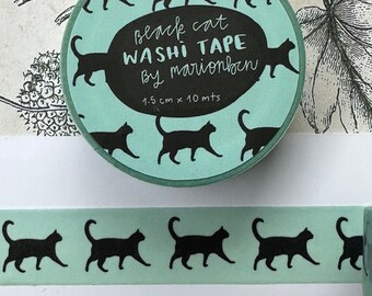 Black cat washi tape