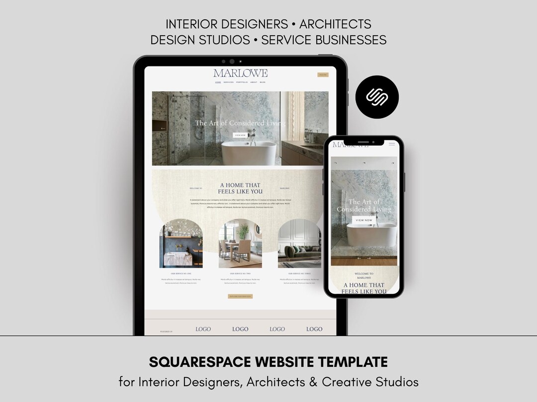 Squarespace Website Template | Interior Designer & Architect Website ...