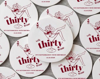 Custom Birthday Coaster,Custom Coaster, Bar Paper Coasters,Wedding Favors for Guests, Party Coasters, Bridal Shower Gift,Thank You Favors