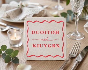 Custom Wedding Coasters,Custom Coaster,Wedding Favors for Guests,Print Rustic Coasters,Bridal Shower Gift,Wedding Gift, Custom Logo Coasters