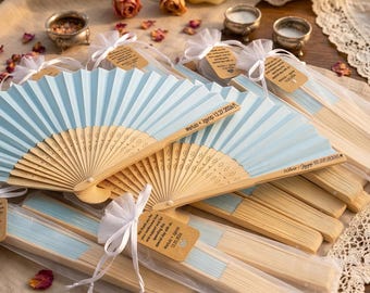 Custom Wedding Paper Fans,Custom Wedding Hand Fans, Wedding Favor Fans for Guests,Bridesmaid Gifts,Party Favor, Outdoor Event Souvenir