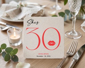 Personalized Birthday Coasters,CustomPaperCoasters,Birthday Coaster,BridalShower,Wedding Favors for Guests,BulkWedding Favors,Birthday Gift