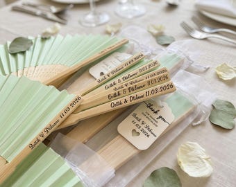 Custom Wedding Engraved Summer Fans,Custom Wedding Fan, Wedding Favor Fans for Guests, Wedding Summer Fans, Bridal Shower Gift,Party Favors