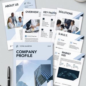 Modern Corporate Company Profile Template – 20 Page Business Brochure for Tech & AI Agencies – Professional Pitch Deck Design - Digital