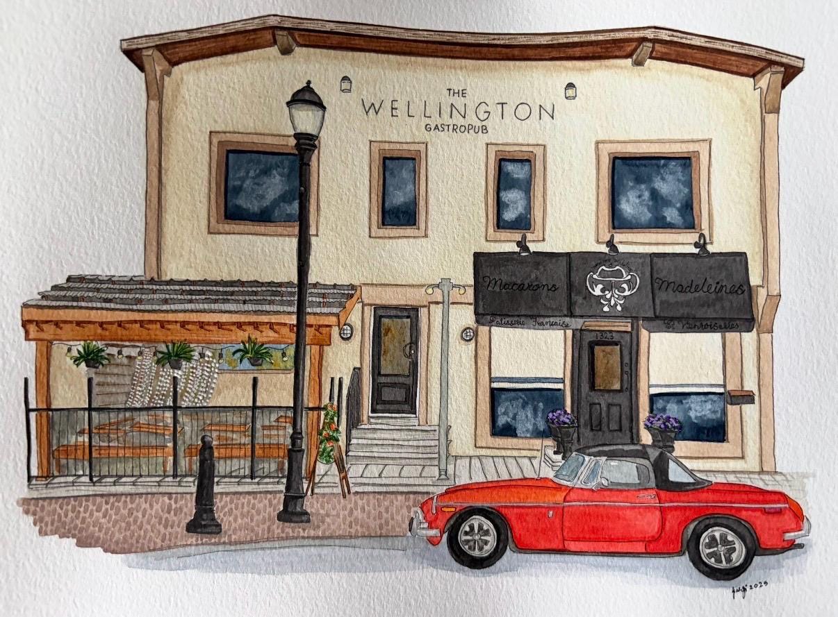 Storefront Portrait Custom Restaurant Portrait, Custom Business Storefront Portrait ...