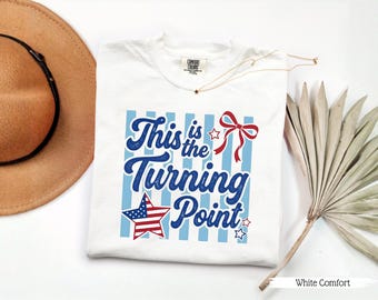 Turning Point USA Shirt, Keep America First, This Is The Turning Point, Charlie Kirk Apparel, Free Speech Shirt, Patriotic 4th Of July Shirt