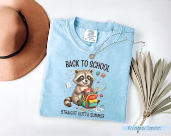 Raccoon Back To School Shirt, First Day Of School Funny Raccoon Shirt, Raccoon Back To School Shirt For Kid, Back To School Gift, Kids Gifts