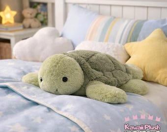 Kawaii Turtle Plush (28/35/40cm) – Franklin Stuffed Animal – Soft Sea Turtle Plush-Toy