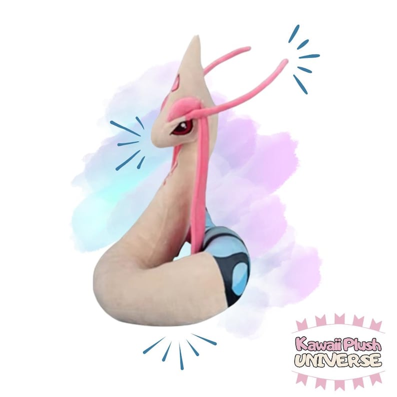 Pokemon Milotic Plush XXL - Fantasy Stuffed Animal - Anime Plush Gamer Gift image 4