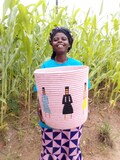 Handwoven Rwandan Kiondo Basket, African Sisal Storage Planter, Boho Home Decor product logo
