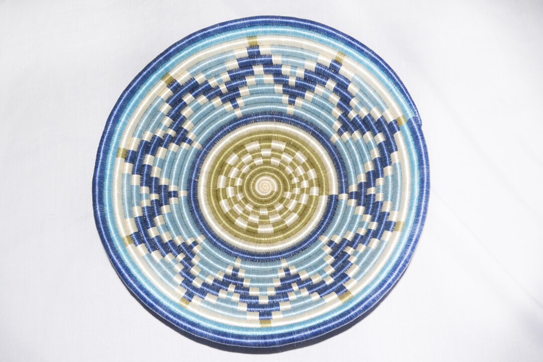 Handwoven Rwanda Agaseke Basket, Colorful African Home Decor Wall ...