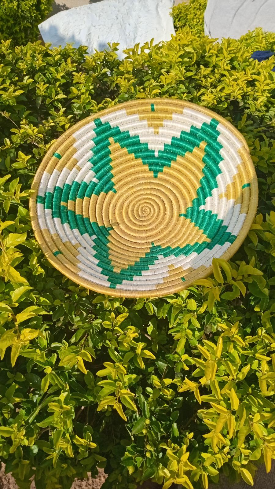 Nziza Handwoven Rwanda Agaseke Basket, 12-inch Sisal Wall Decor ...