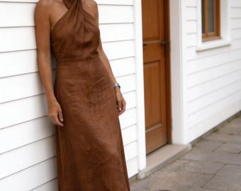 sachin and babi light blue dress Medallion Halter Maxi Dress main image 1