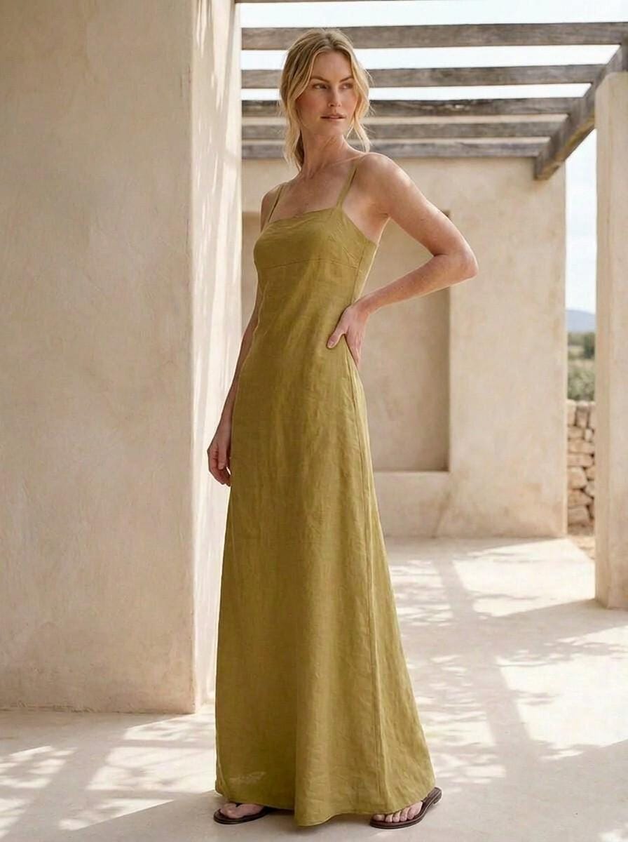 slim fit dress slacks Strapless Maxi Dress Boho Tied Waist Casual A Line Ankle Length Womens –  Anna-Kaci main image 1
