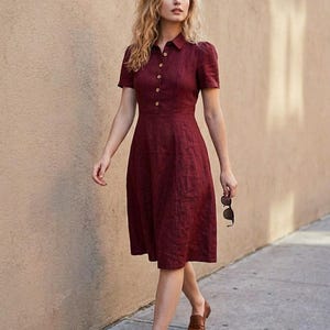 Fit and Flare Knee Length Dress - Etsy