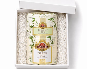 Two Layer Caddy - Jasmine Tea & Green Tea - Loose leaf Teas