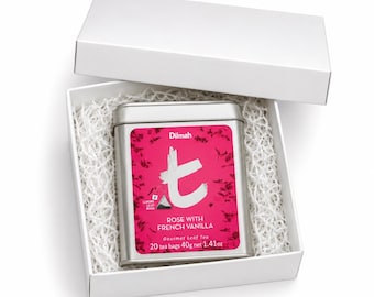 Rose with French Vanilla Ceylon Black Tea Tin Caddy-20 Luxury Tea Bags