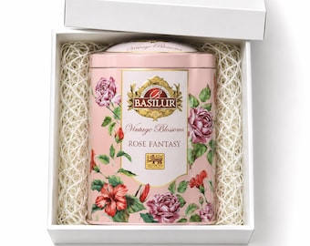 Vintage Blossoms Rose Fantasy - Green Tea - 100g Loose Leaf