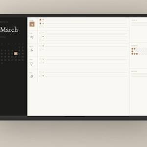 Planificador semanal interactivo 2026 - Descarga digital, casillas de verificación interactivas, iPad y portátil, acceso instantáneo.