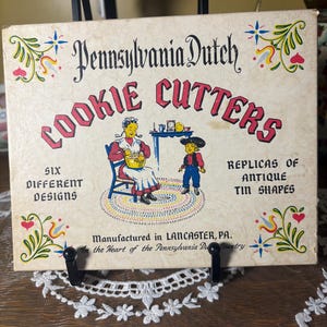 Pennsylvania Dutch Cookie Cutters Six Different Designs.. Manufactured in the Heart of Pennsylvania Dutch Country