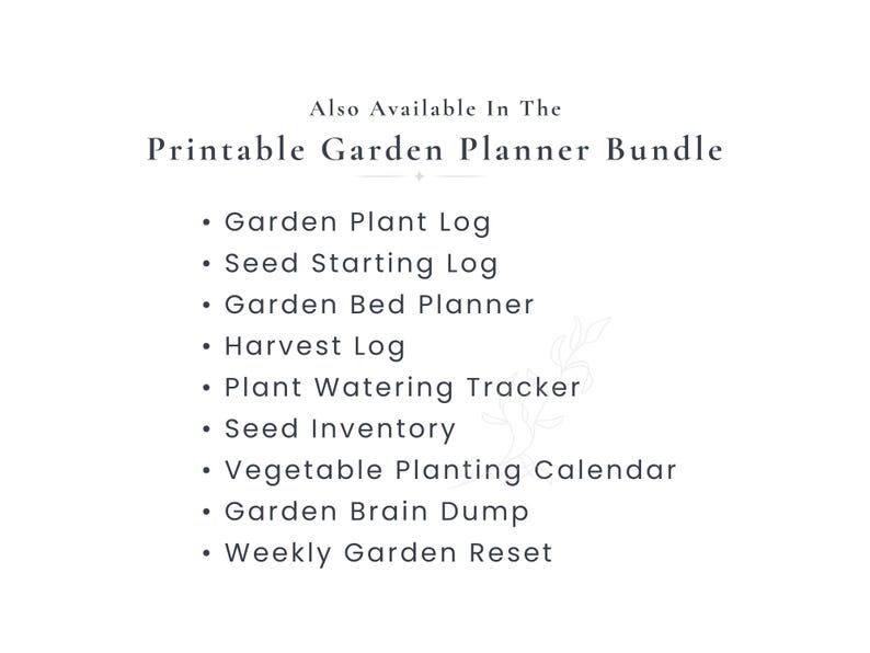 Seed Germination Tracker Printable, Seed Starting Log, Garden Planner ...