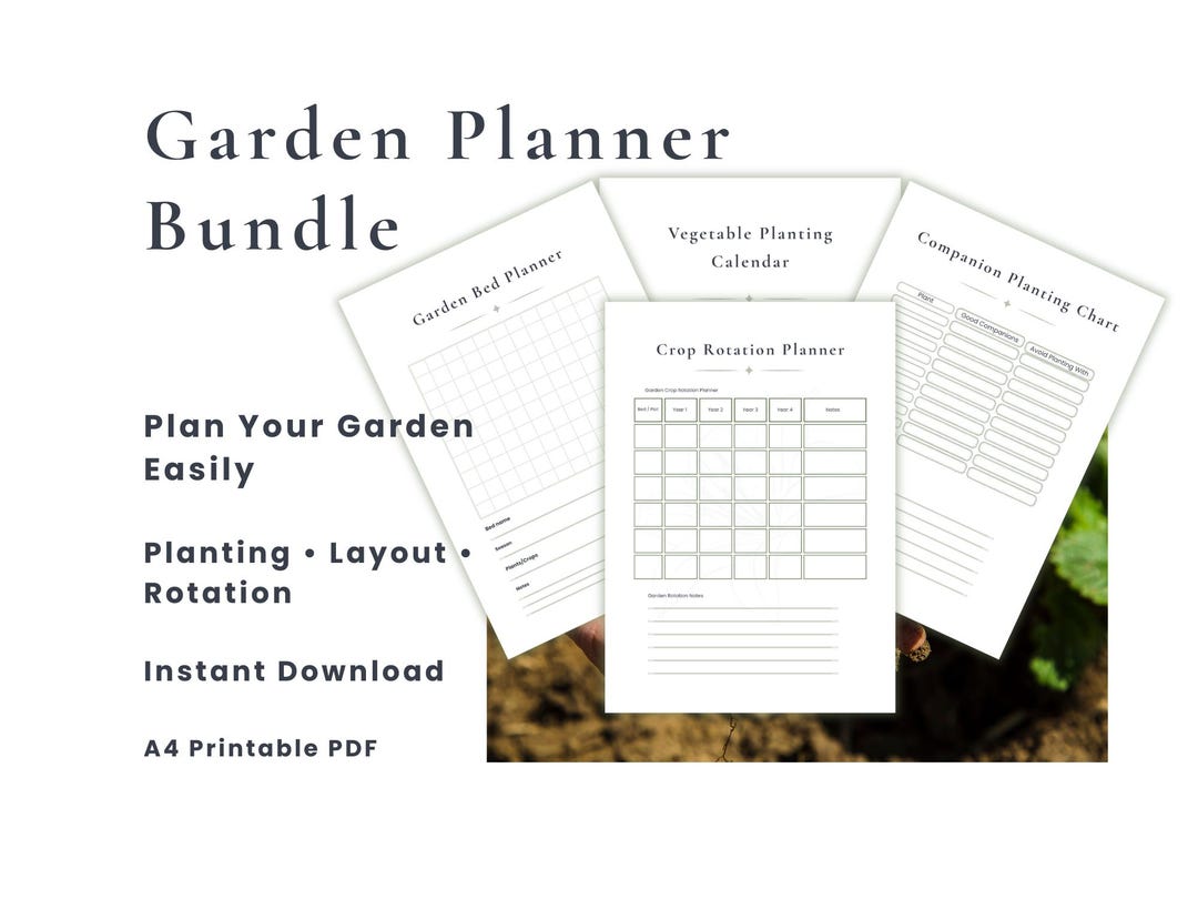Garden Planner Bundle Printable | Vegetable Garden Planner Kit | Crop ...
