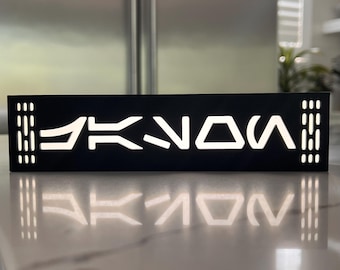 Illuminated Star Wars Aurebesh Name Plate
