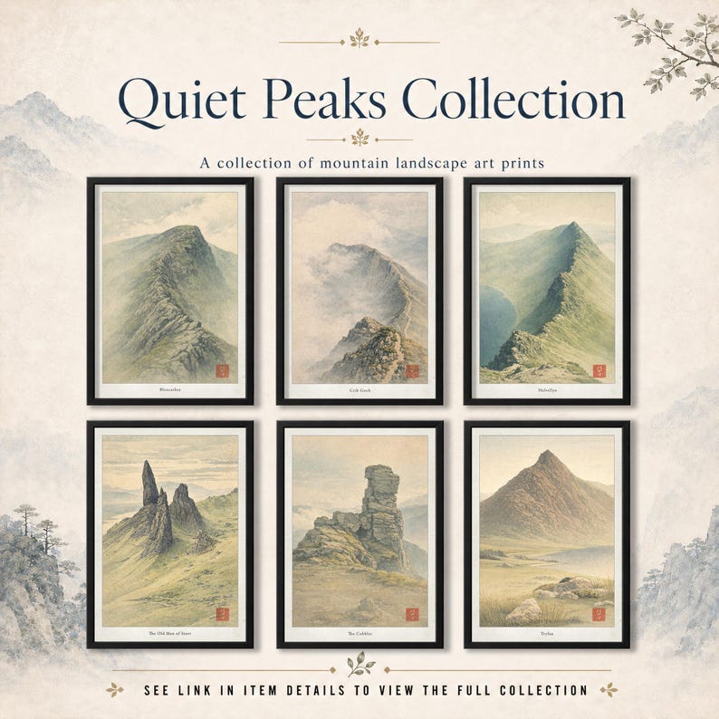 Liathach Print, Scottish Highlands Mountain Wall Art, Quiet Peaks ...
