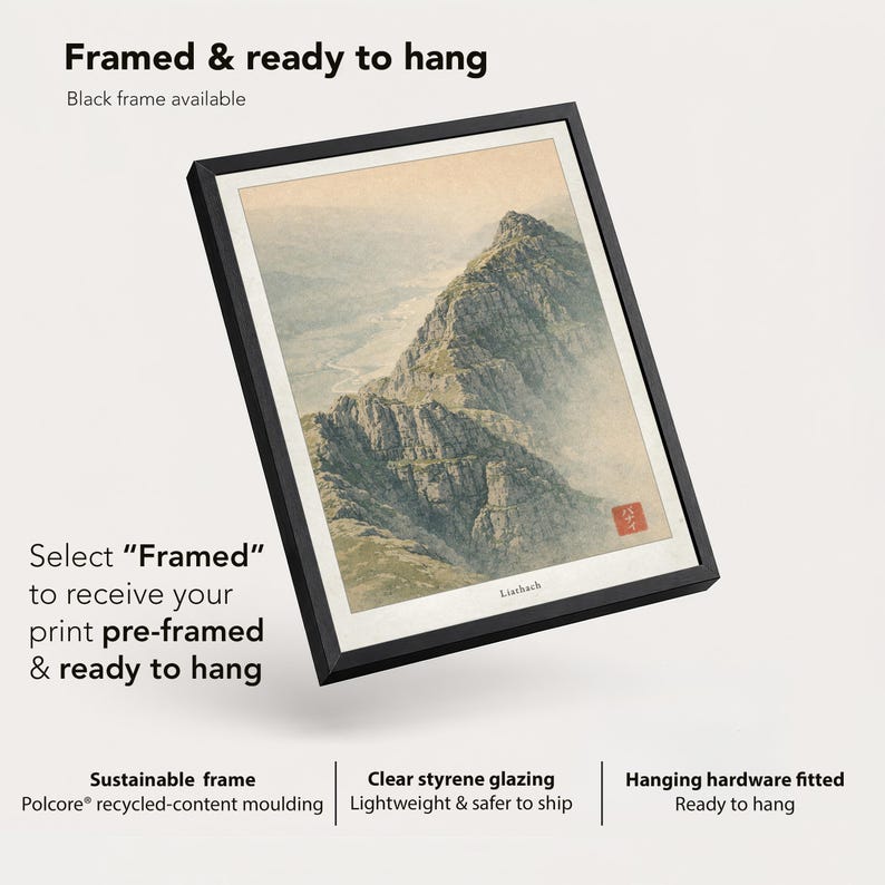 Liathach Print, Scottish Highlands Mountain Wall Art, Quiet Peaks ...