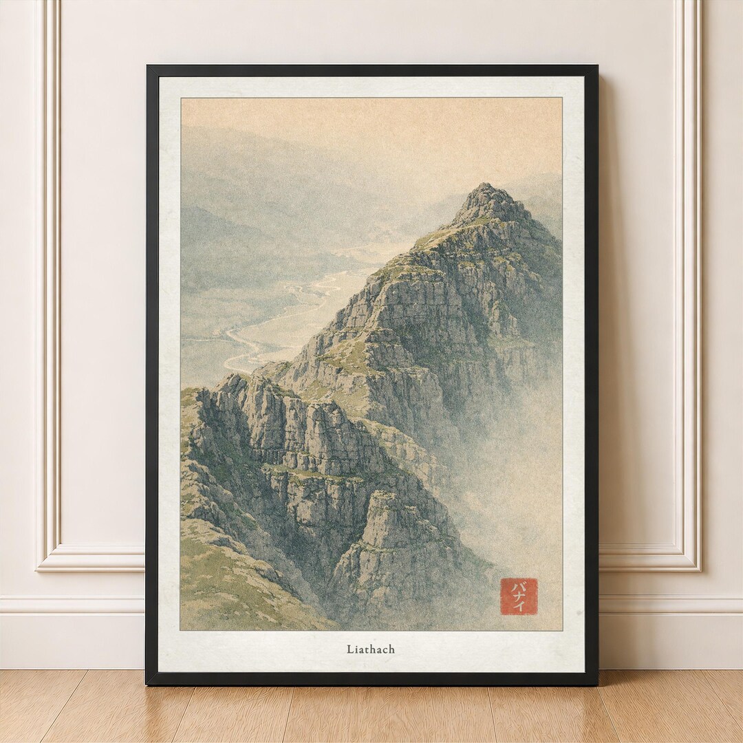 Liathach Print, Scottish Highlands Mountain Wall Art, Quiet Peaks ...