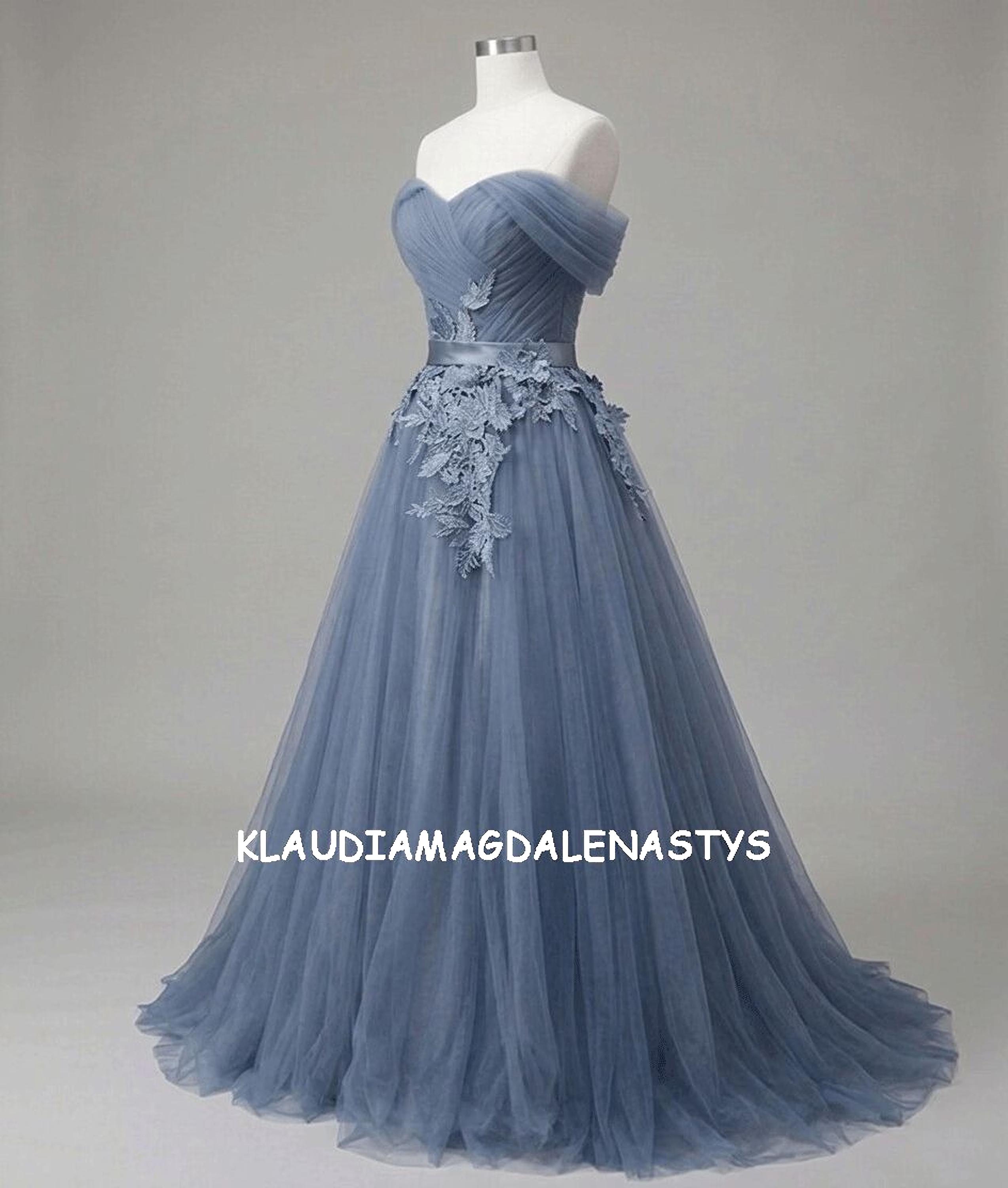 Grey Lace Dress - Etsy
