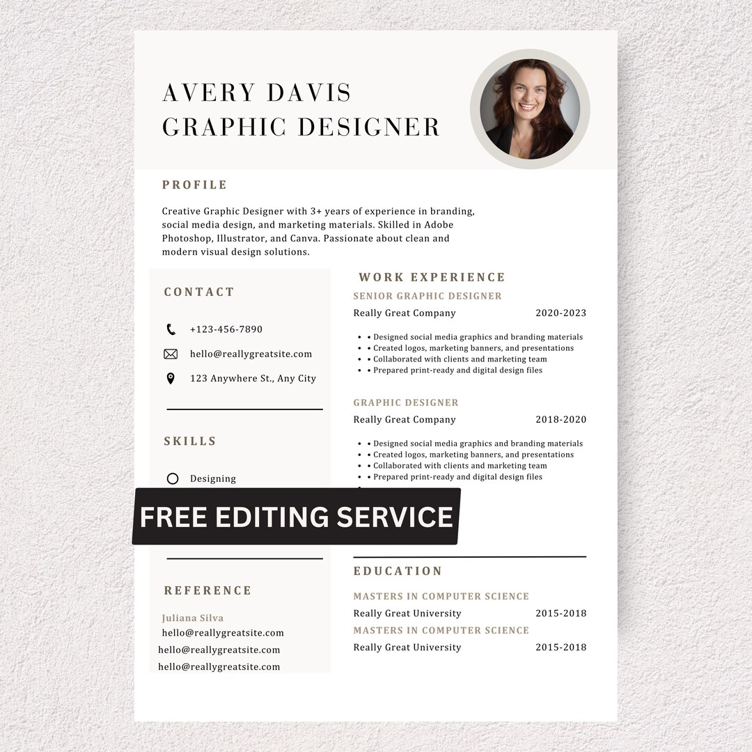 Minimalist Resume & Cover Letter | ATS Friendly CV | Job Application ...