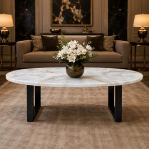 Contemporary White Onyx living room coffee table
Custom handmade White Onyx marble coffee table