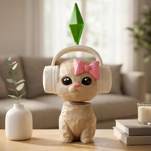 The Sims Dancing Cat Figure | Wobbly Head Cat Decor | Viral TikTok Sims Cat | Gamer Desk Decor | Custom Color Cat Statue | 3D Printed Gift